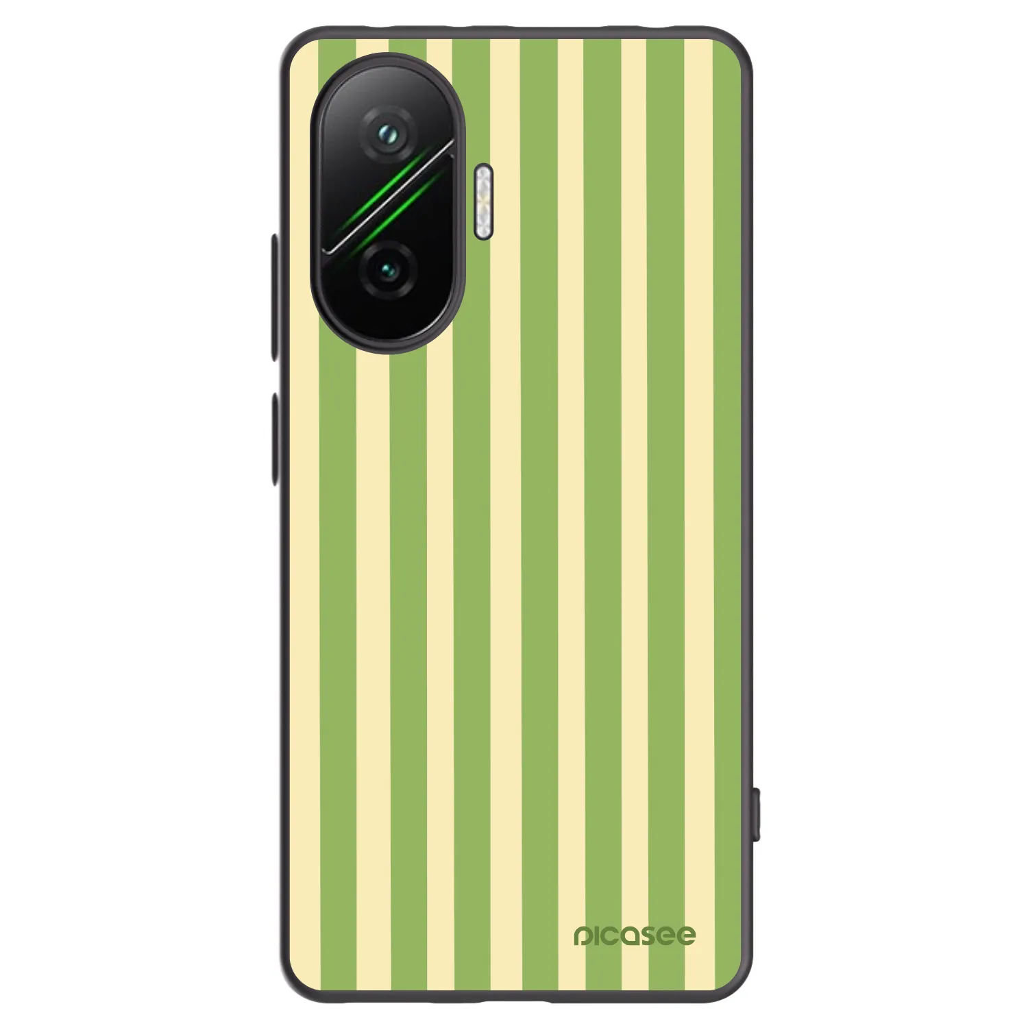 Picasee crna silikonska maskica za Xiaomi Poco F7 Pro 5G - Lines Matcha