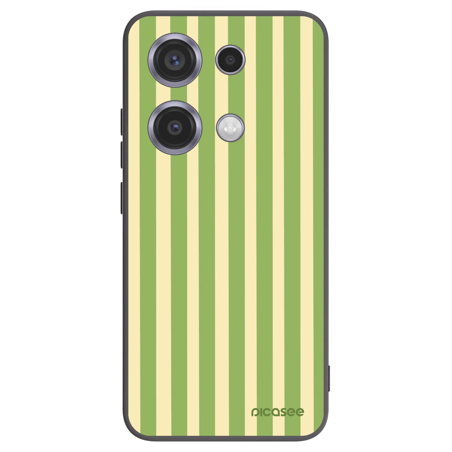 Picasee crna silikonska maskica za Xiaomi Redmi Note 14S - Lines Matcha