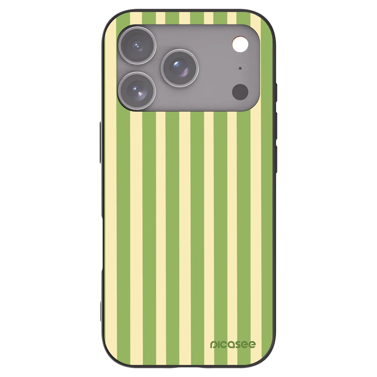 Picasee crna silikonska maskica za Apple iPhone 17 Pro - Lines Matcha