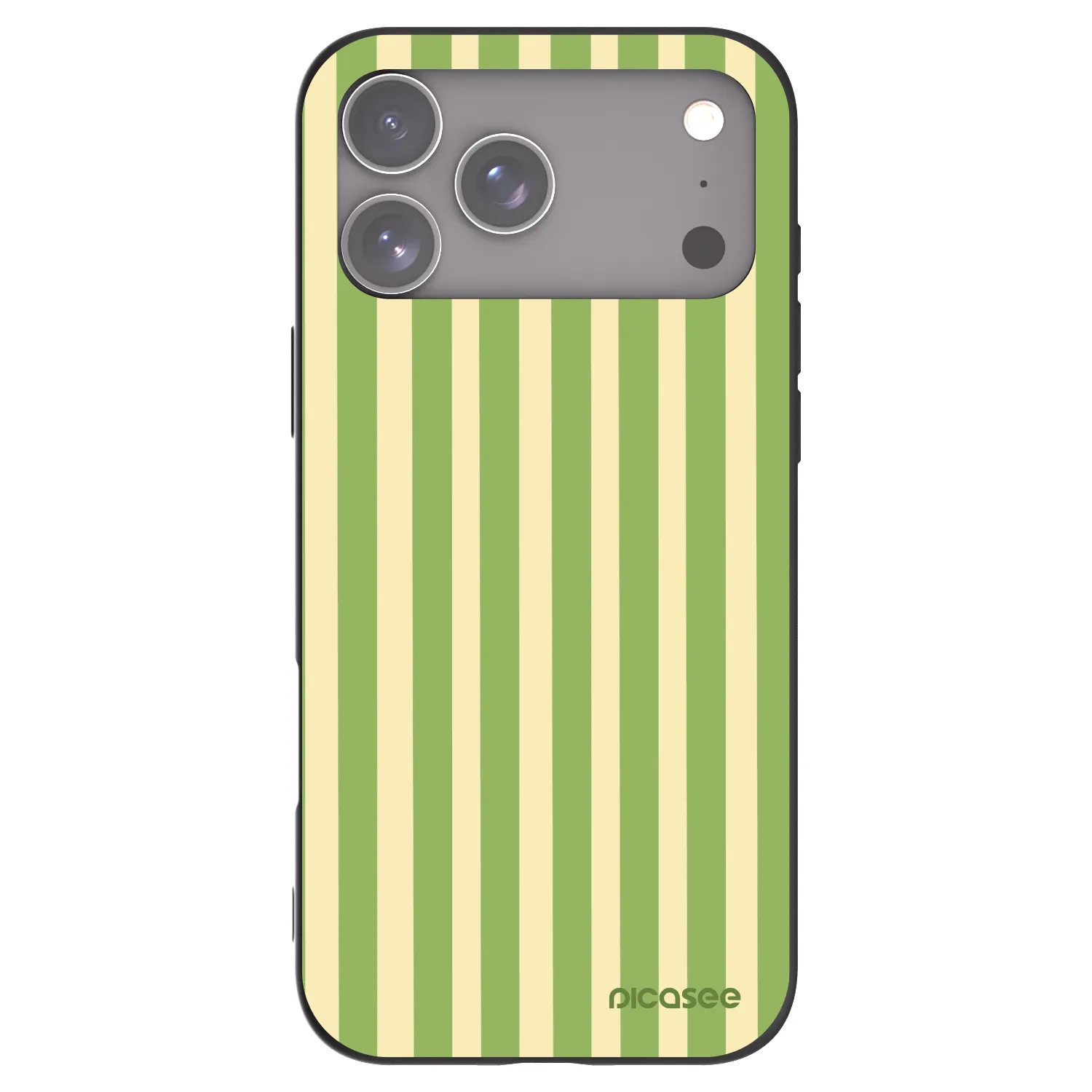 Picasee crna silikonska maskica za Apple iPhone 17 Pro Max - Lines Matcha
