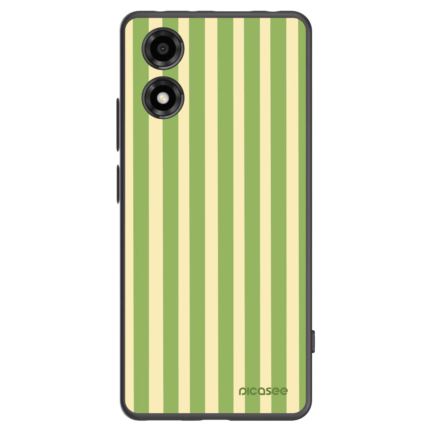 Picasee crna silikonska maskica za Motorola Moto E14 - Lines Matcha