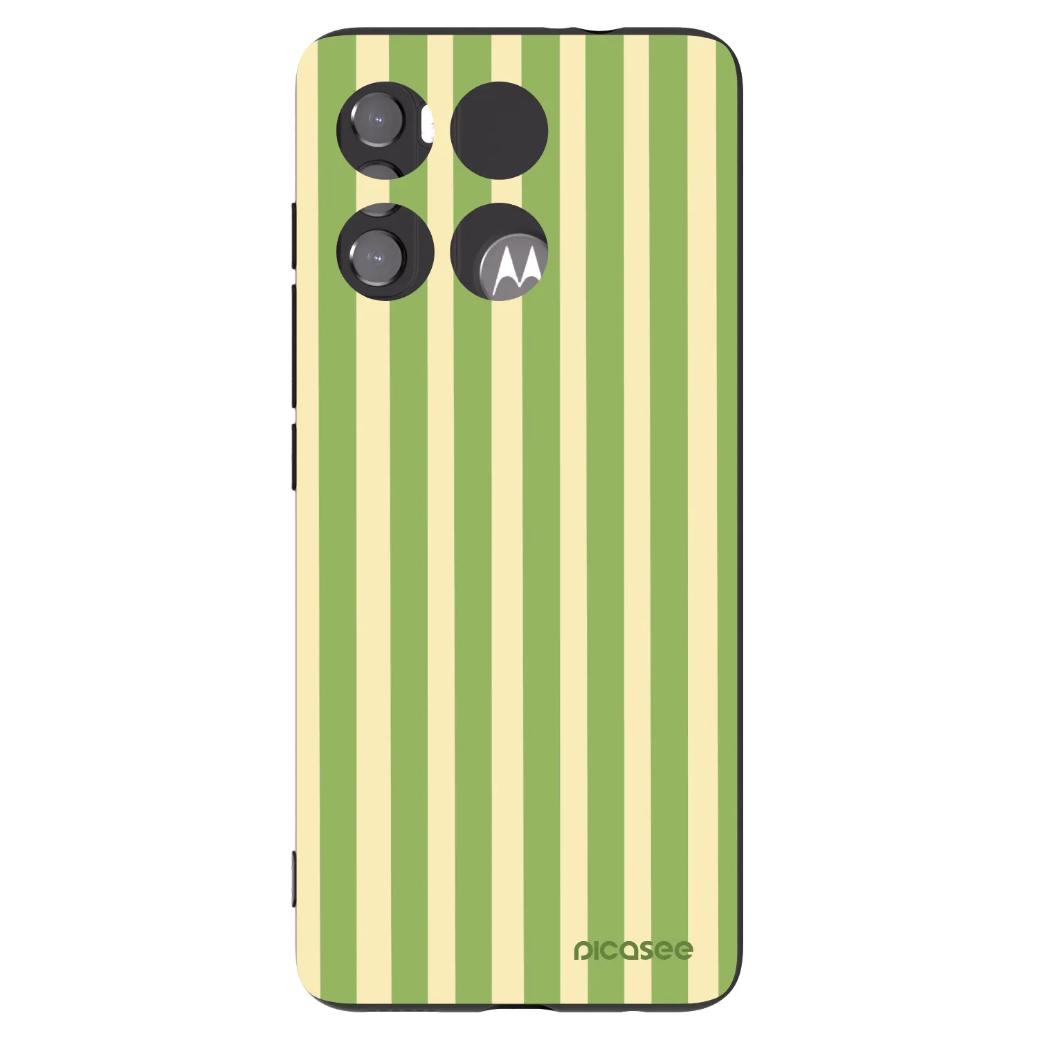 Picasee crna silikonska maskica za Motorola Edge 60 5G - Lines Matcha