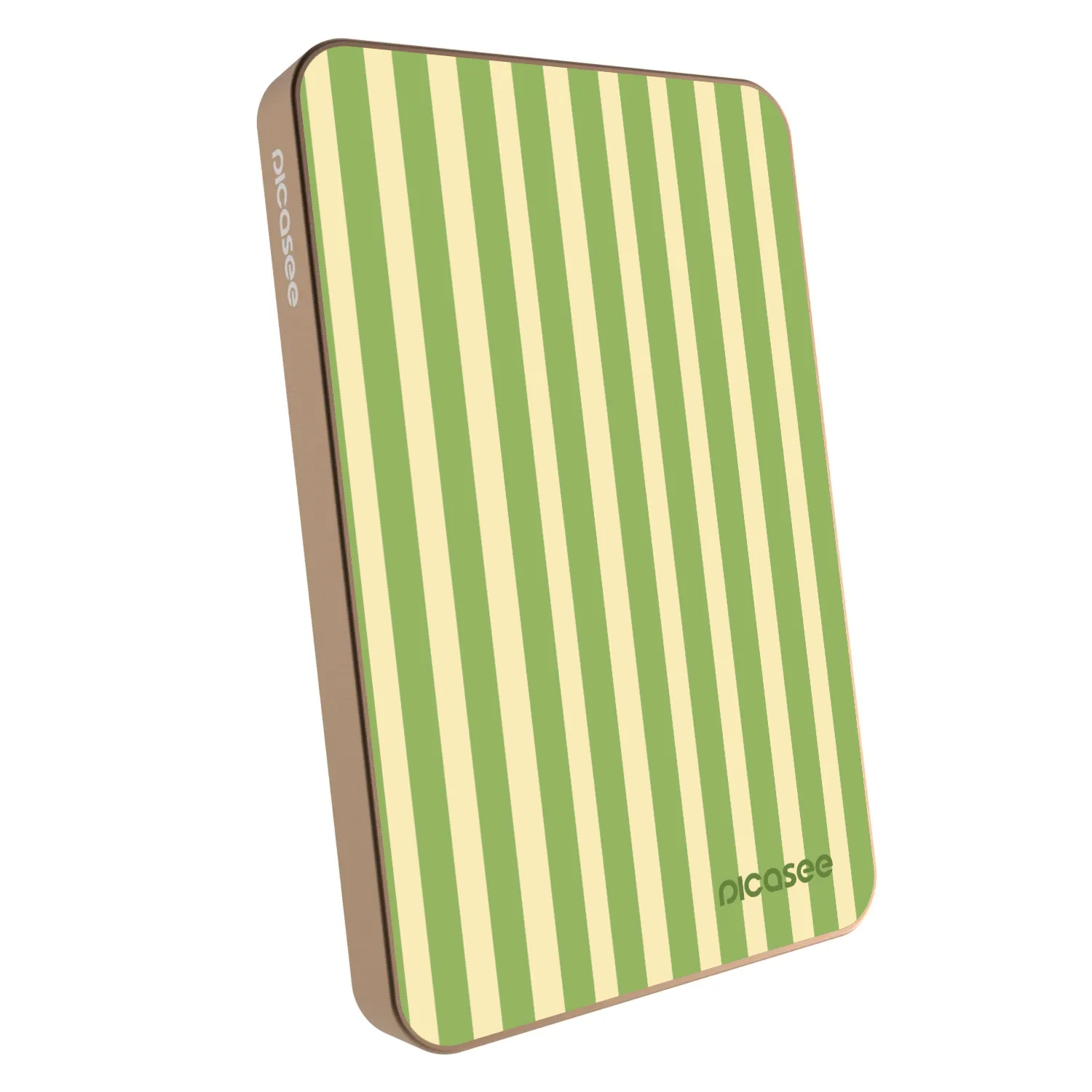 Picasee Prijenosni punjač s MagSafe 5 000 mAh Zlatni - Lines Matcha