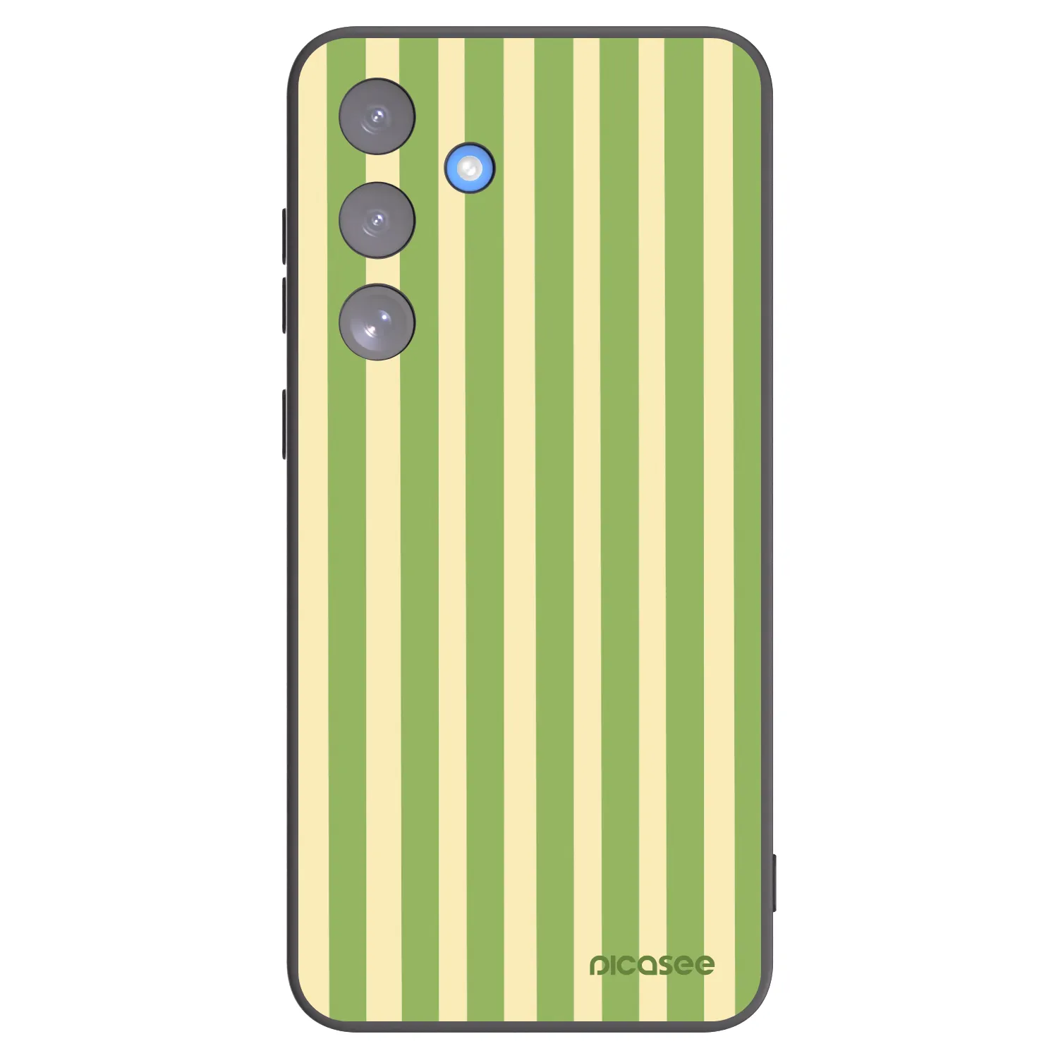 Picasee crna silikonska maskica za Samsung Galaxy S25 FE 5G - Lines Matcha