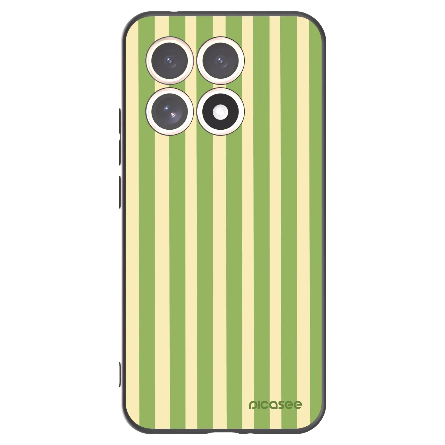 Picasee crna silikonska maskica za Xiaomi 15T - Lines Matcha