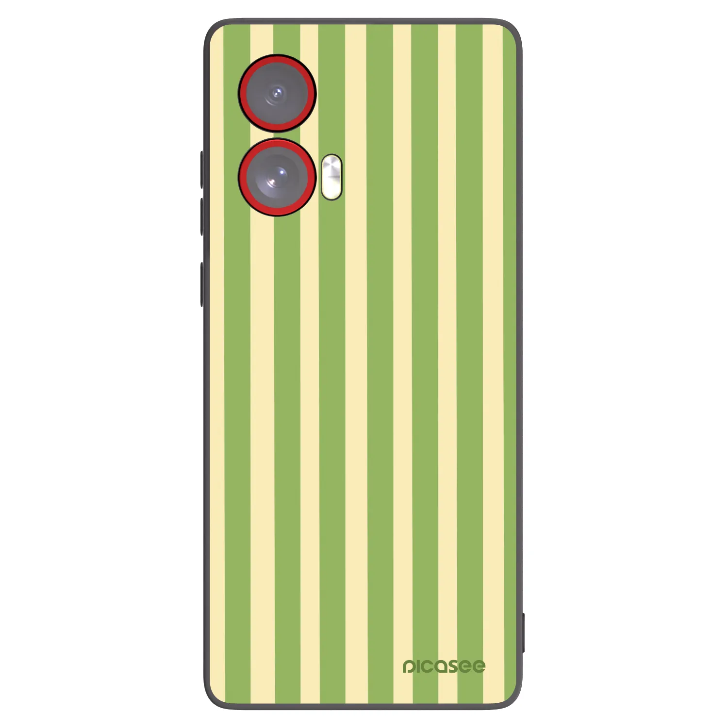 Picasee crna silikonska maskica za Motorola Edge 50 Fusion - Lines Matcha