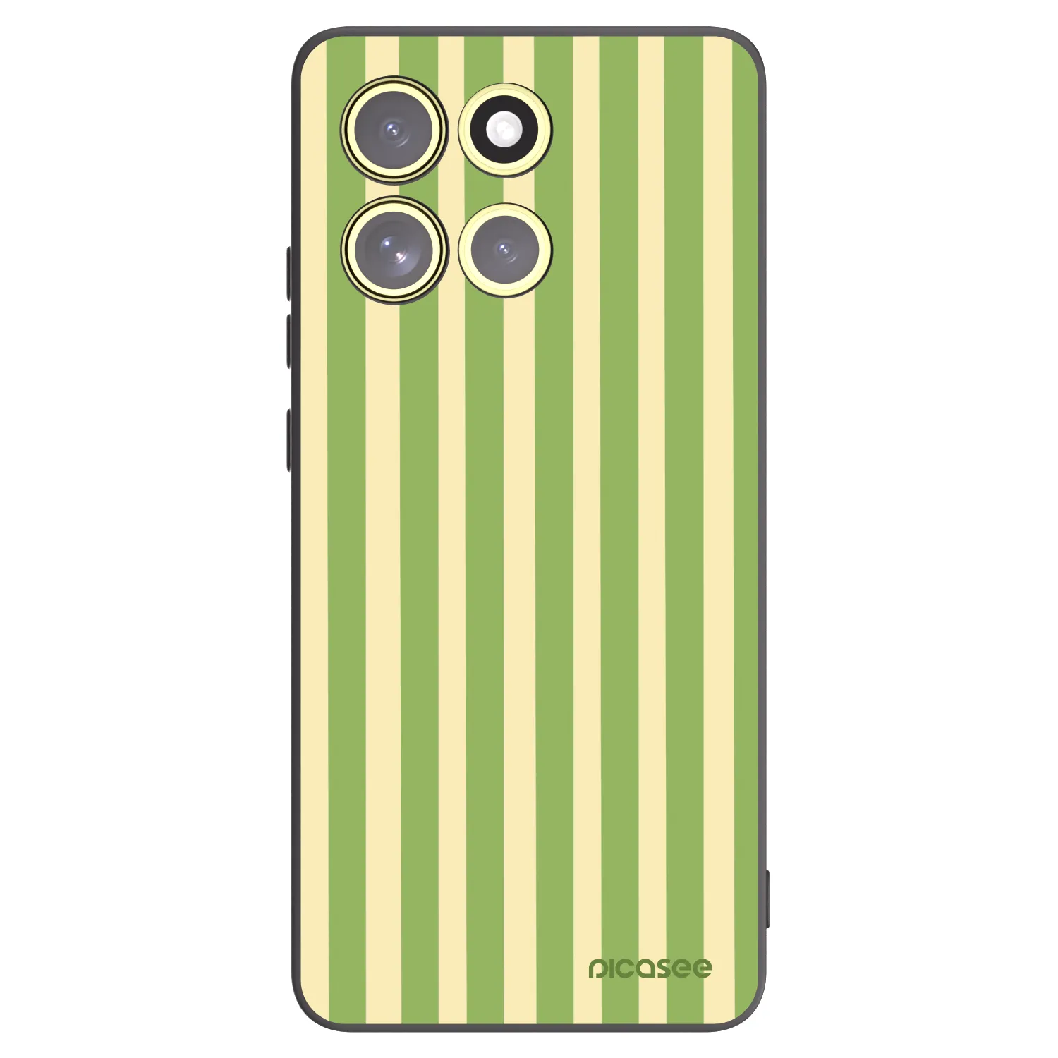 Picasee crna silikonska maskica za Motorola Moto G86 Power 5G - Lines Matcha