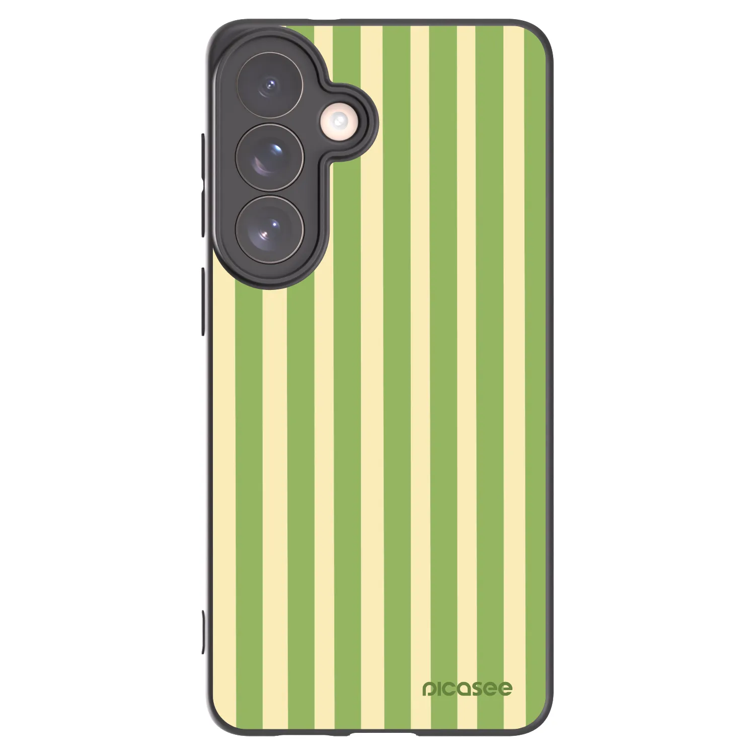 Picasee crna silikonska maskica za Samsung Galaxy S26+ - Lines Matcha