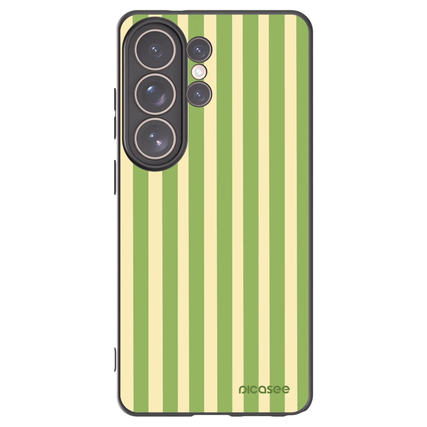 Picasee crna silikonska maskica za Samsung Galaxy S26 Ultra - Lines Matcha