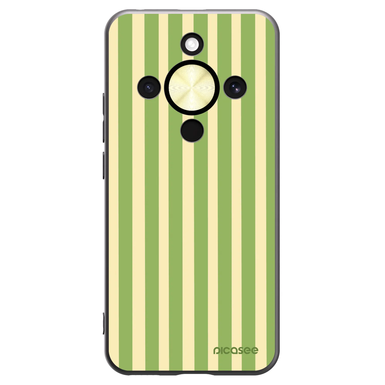 Picasee crna silikonska maskica za Honor Magic8 Lite 5G - Lines Matcha