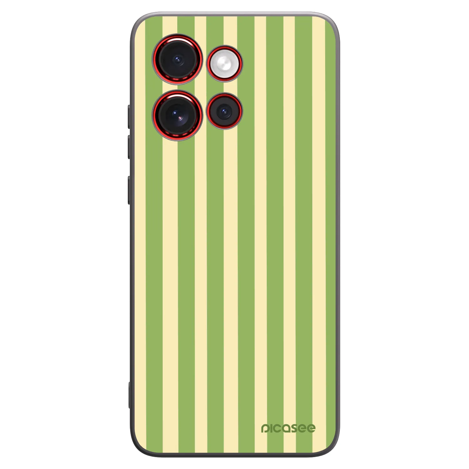 Picasee crna silikonska maskica za Motorola Edge 60 Neo 5G - Lines Matcha