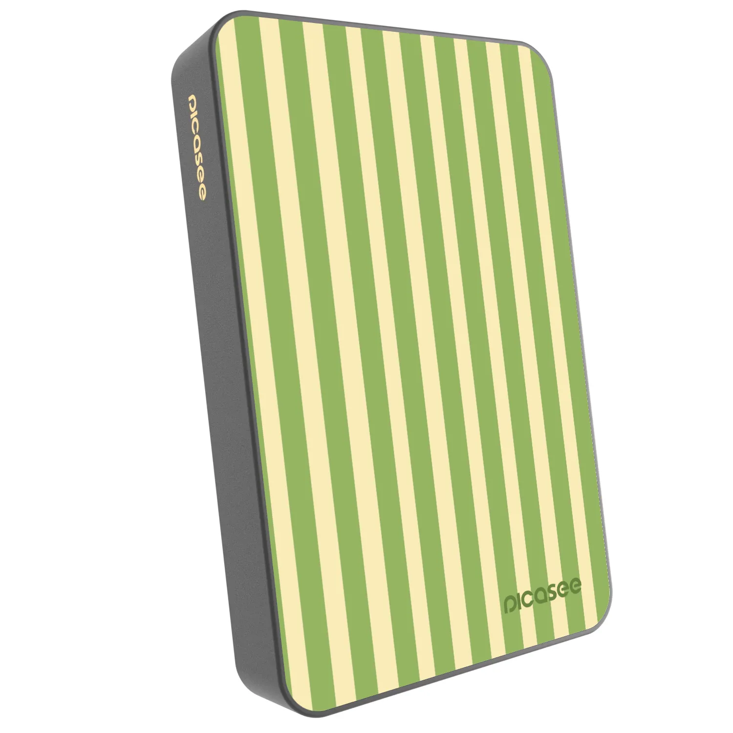 Picasee Prijenosni punjač s MagSafe 10 000 mAh Sivo - Lines Matcha