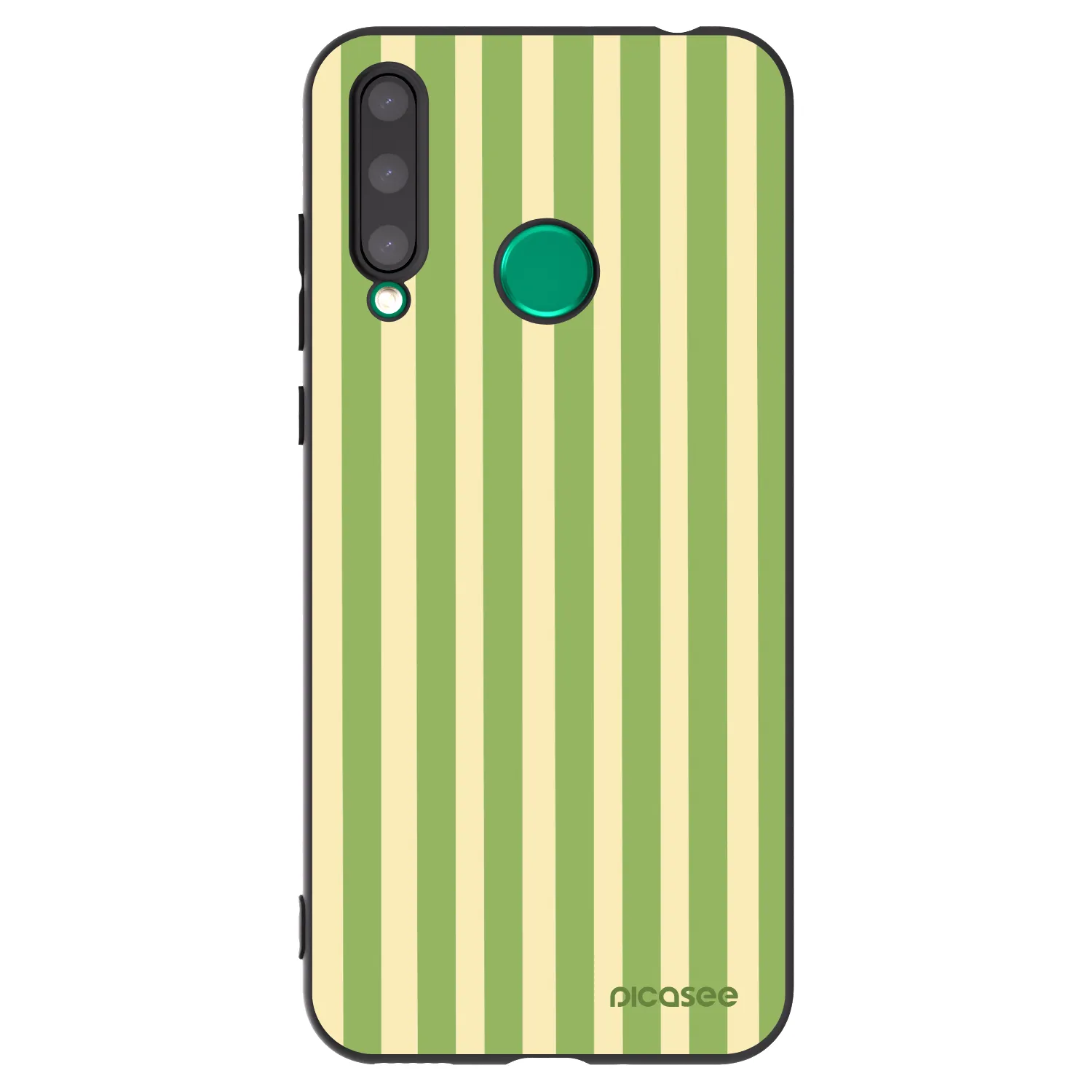 Picasee crna silikonska maskica za Honor 20 Lite - Lines Matcha