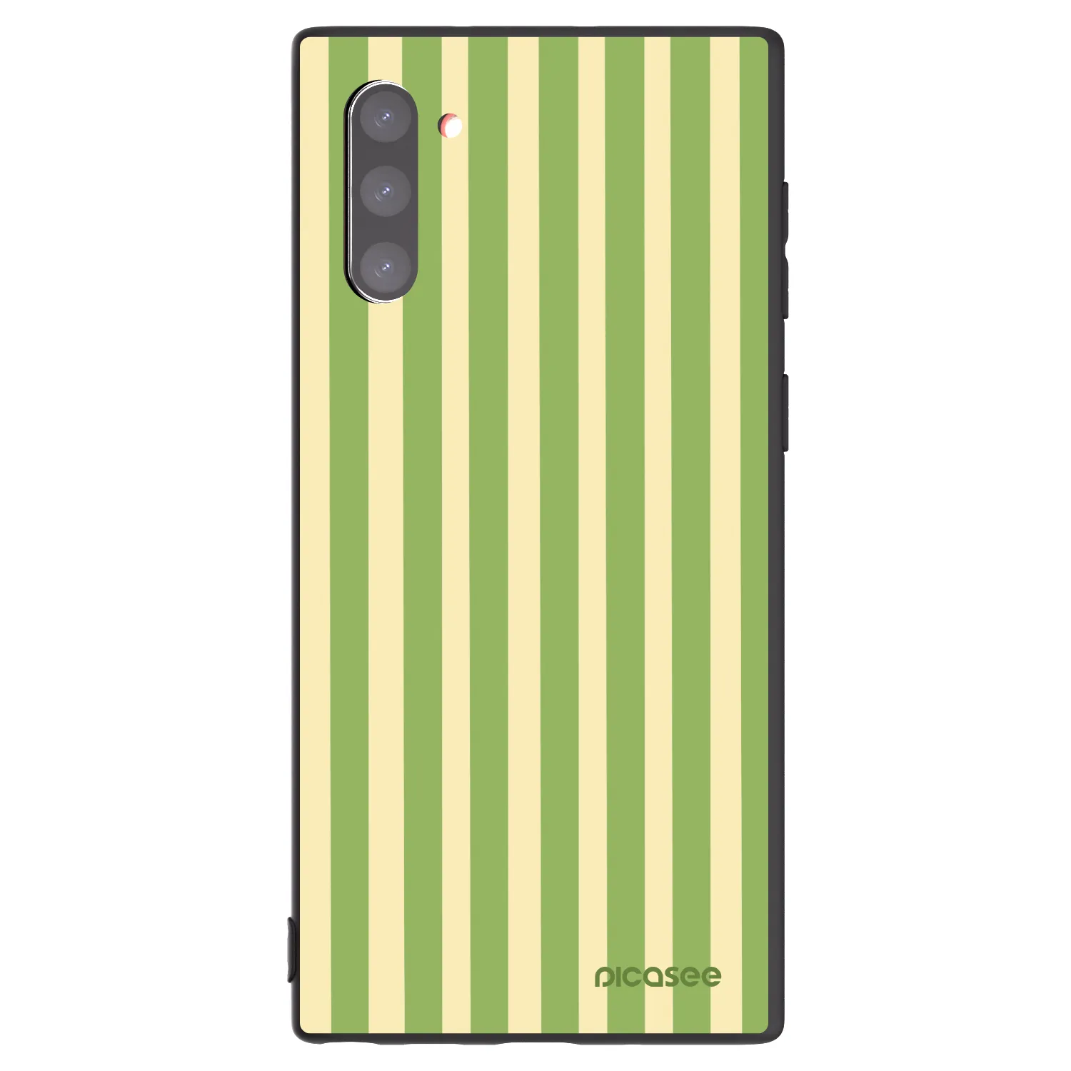 Picasee crna silikonska maskica za Samsung Galaxy Note 10 N970F - Lines Matcha