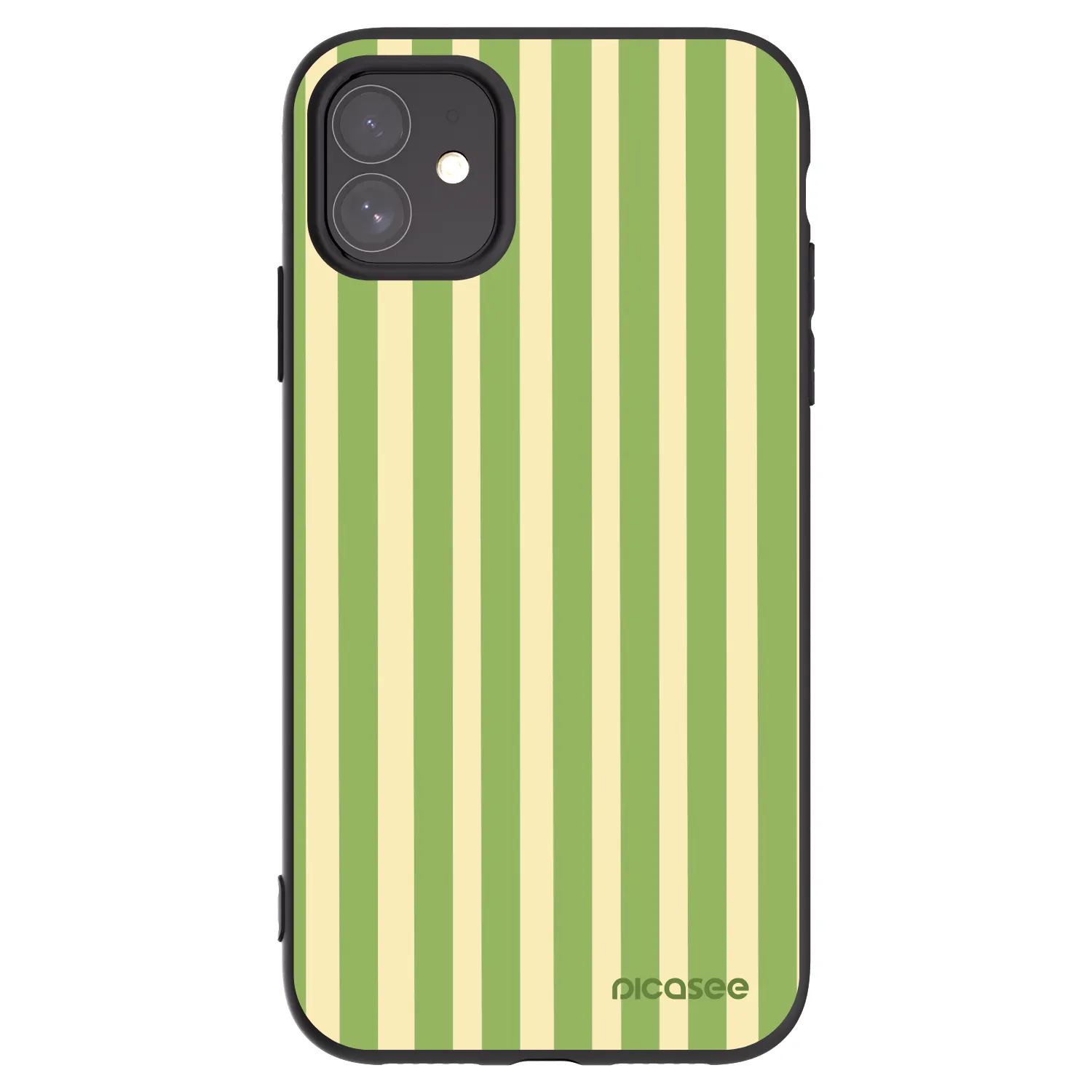 Picasee crna silikonska maskica za Apple iPhone 11 - Lines Matcha