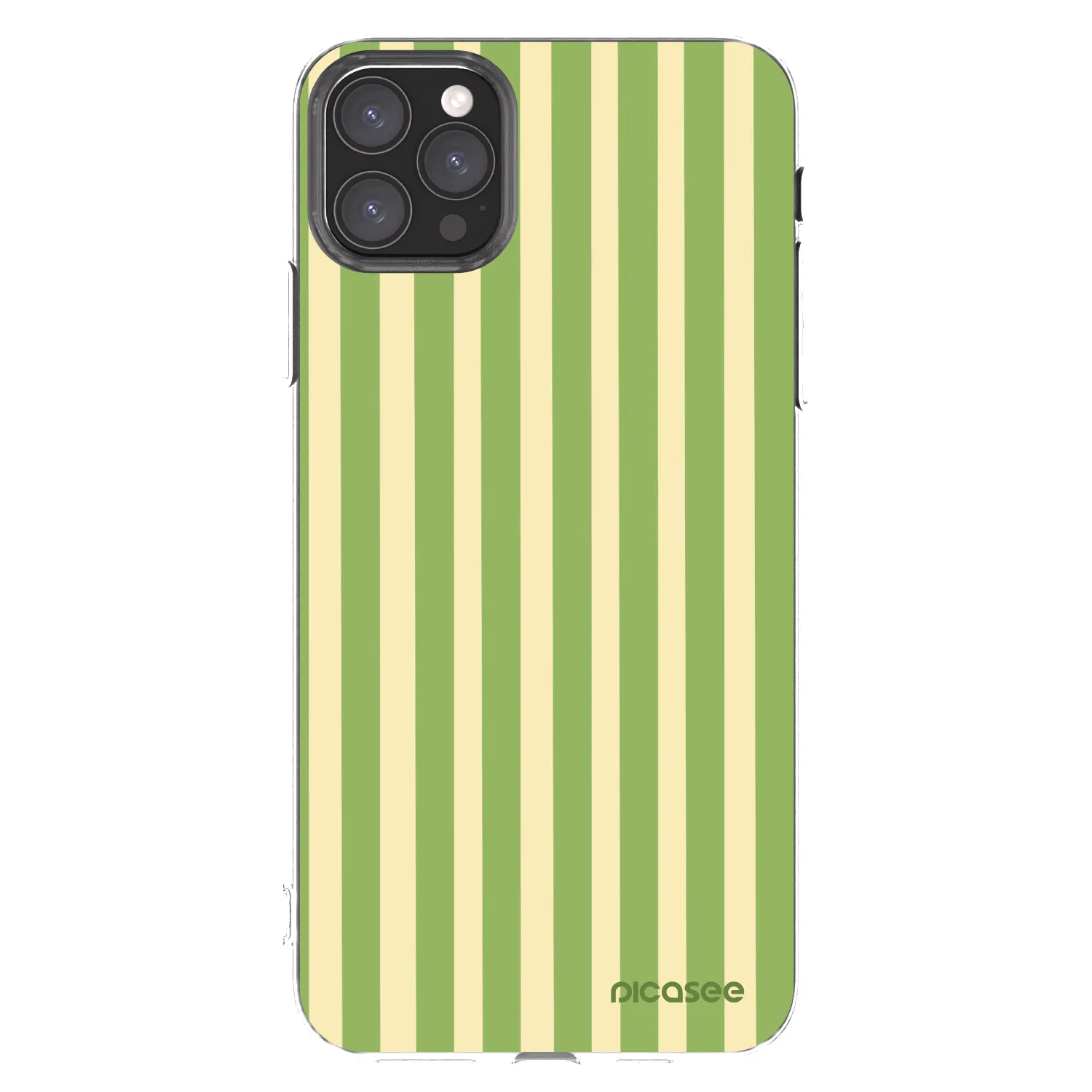 Picasee silikonska prozirna maskica za Apple iPhone 11 Pro Max - Lines Matcha
