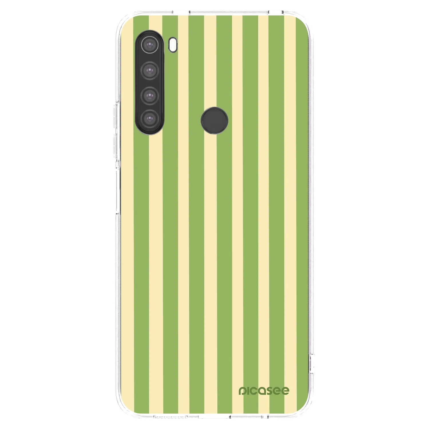 Picasee silikonska prozirna maskica za Xiaomi Redmi Note 8 - Lines Matcha