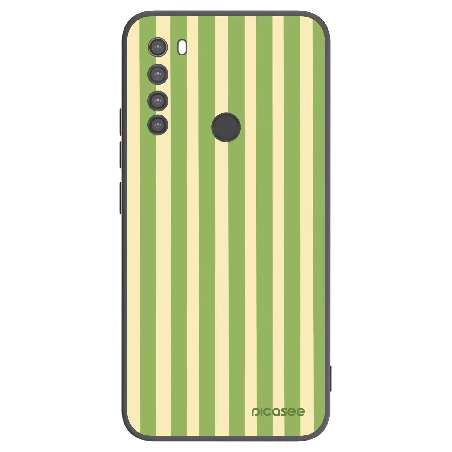 Picasee crna silikonska maskica za Xiaomi Redmi Note 8 - Lines Matcha