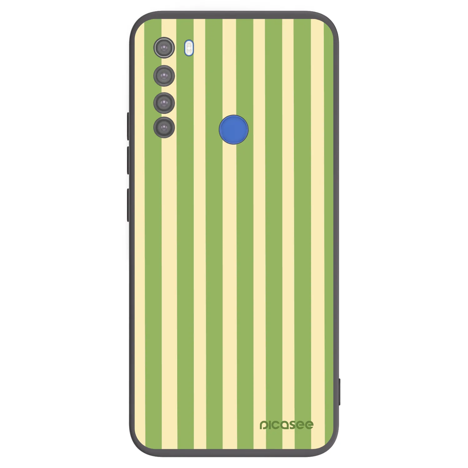 Picasee crna silikonska maskica za Xiaomi Redmi Note 8T - Lines Matcha