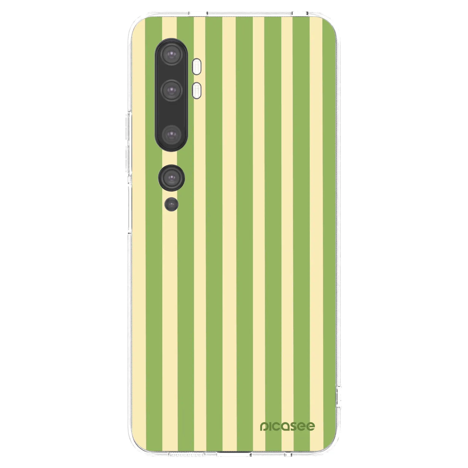 Picasee silikonska prozirna maskica za Xiaomi Mi Note 10 (Pro) - Lines Matcha