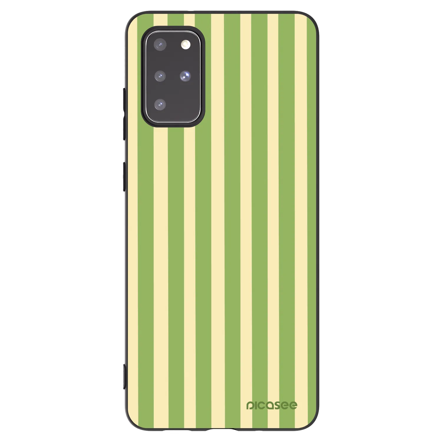 Picasee crna silikonska maskica za Samsung Galaxy S20+ G985F - Lines Matcha