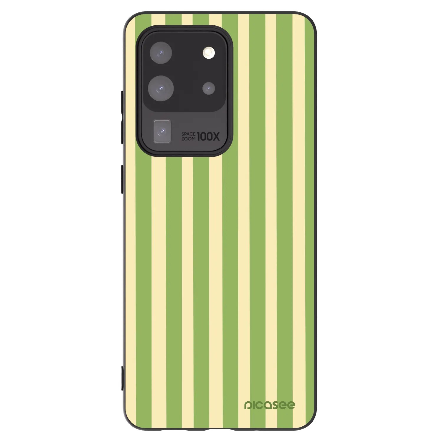 Picasee crna silikonska maskica za Samsung Galaxy S20 Ultra 5G G988F - Lines Matcha