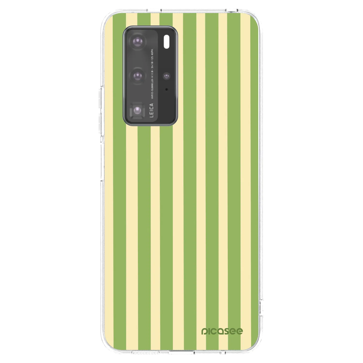 Picasee silikonska prozirna maskica za Huawei P40 Pro - Lines Matcha