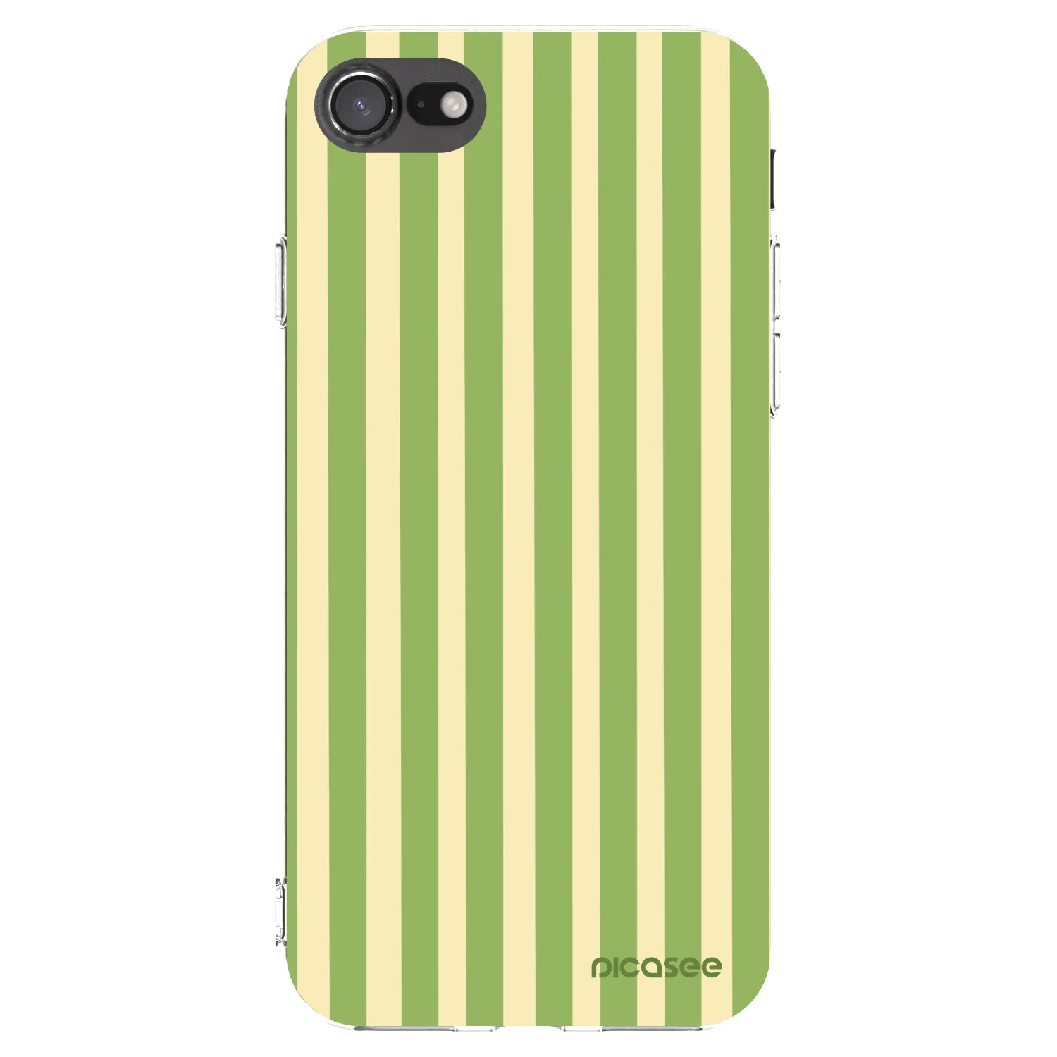Picasee silikonska prozirna maskica za Apple iPhone SE 2020 - Lines Matcha