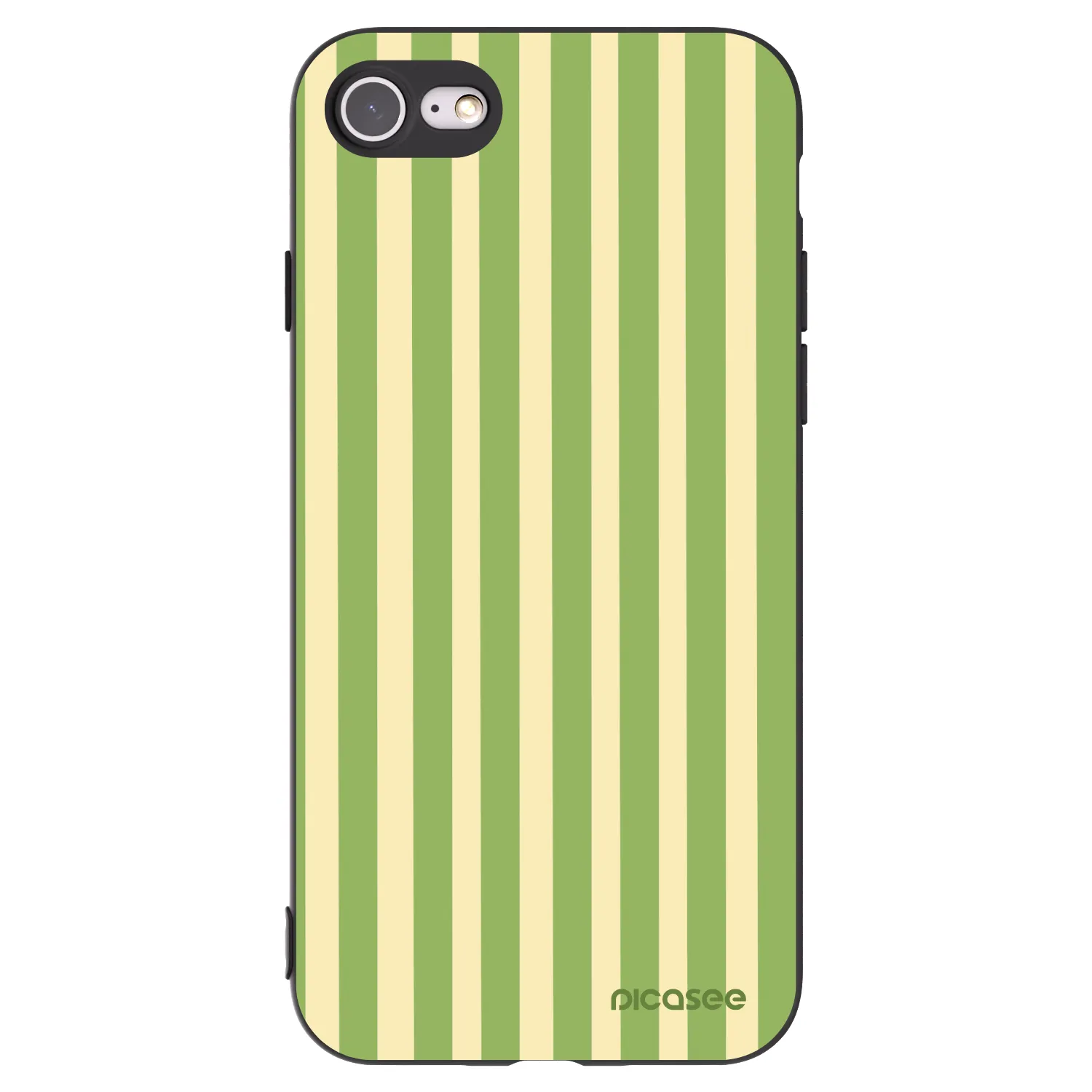 Picasee crna silikonska maskica za Apple iPhone SE 2020 - Lines Matcha