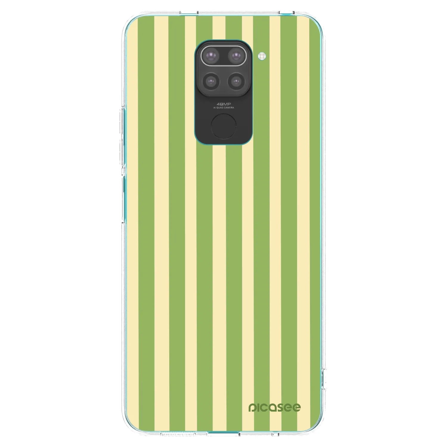 Picasee crna silikonska maskica za Xiaomi Redmi Note 9 - Lines Matcha