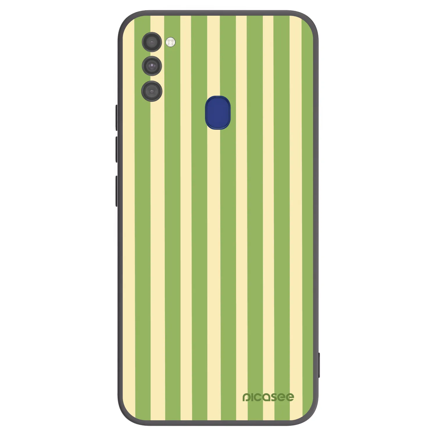 Picasee crna silikonska maskica za Samsung Galaxy M21 M215F - Lines Matcha
