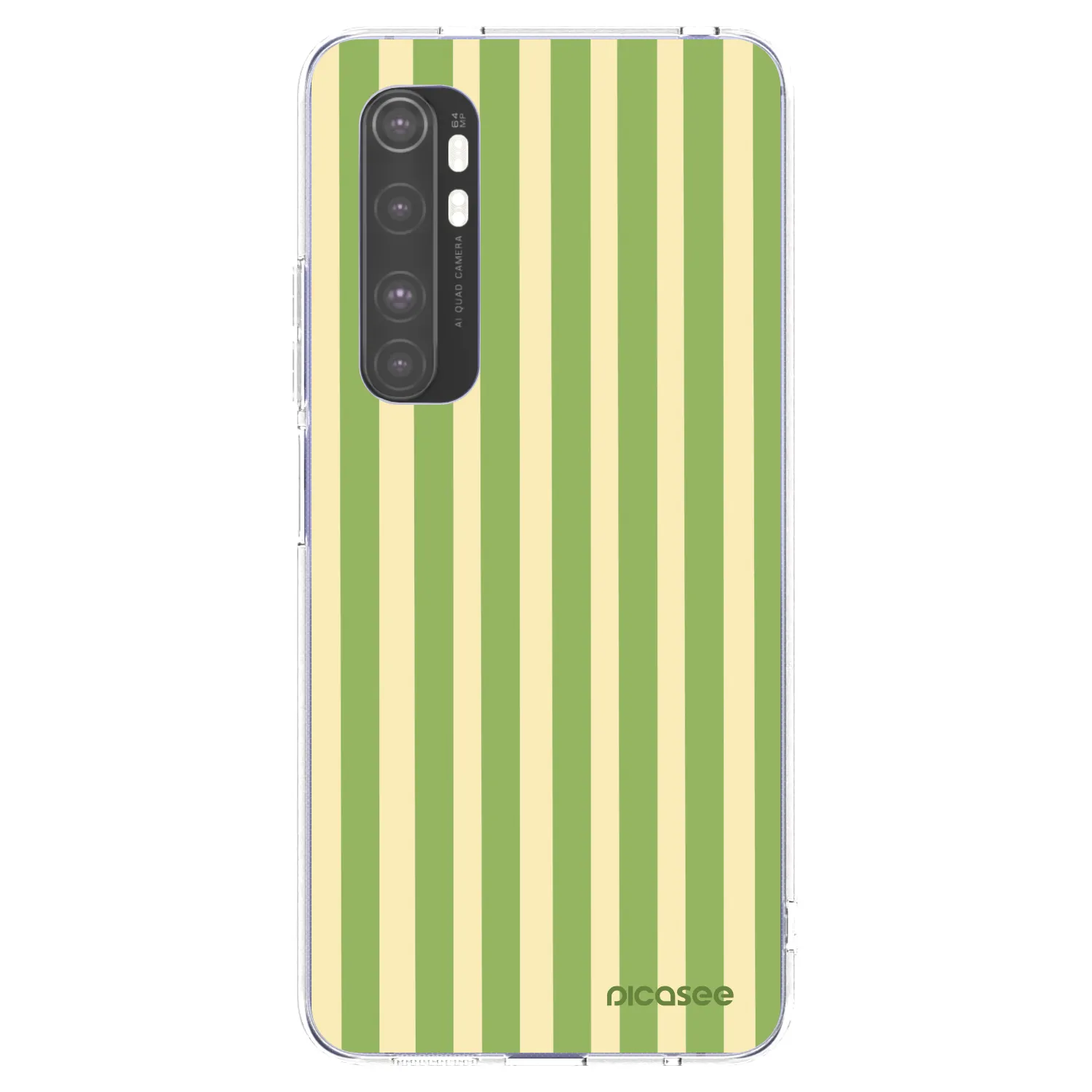 Picasee silikonska prozirna maskica za Xiaomi Mi Note 10 Lite - Lines Matcha
