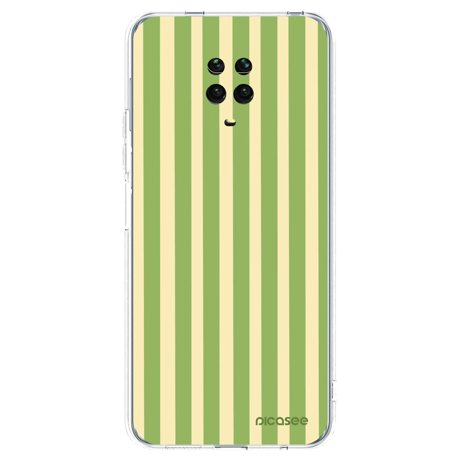 Picasee silikonska prozirna maskica za Xiaomi Redmi Note 9S - Lines Matcha