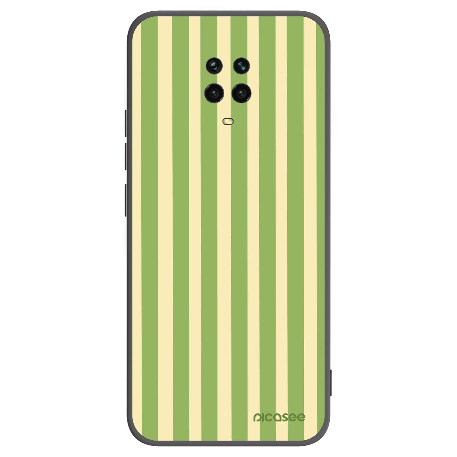 Picasee crna silikonska maskica za Xiaomi Redmi Note 9S - Lines Matcha