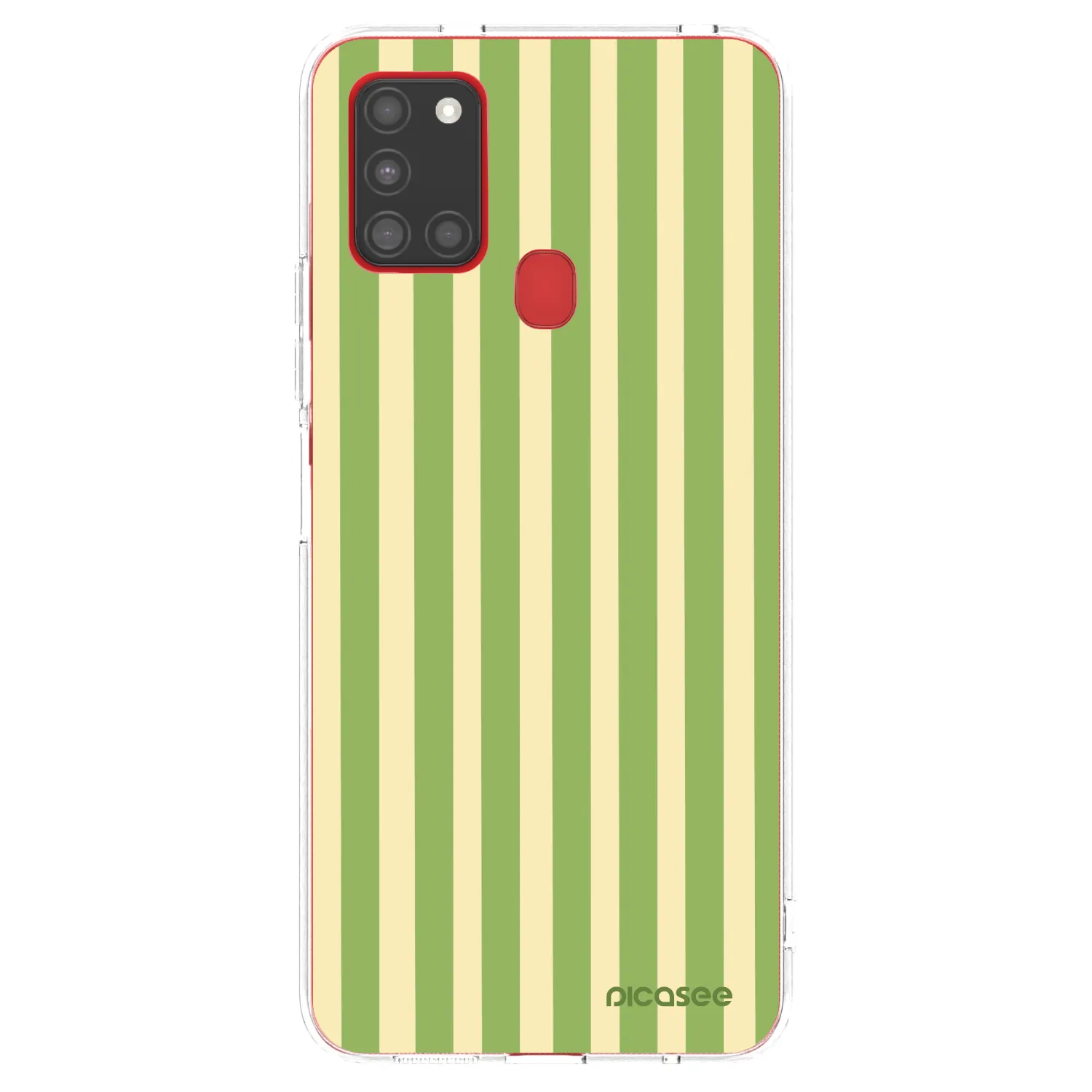Picasee silikonska prozirna maskica za Samsung Galaxy A21s - Lines Matcha