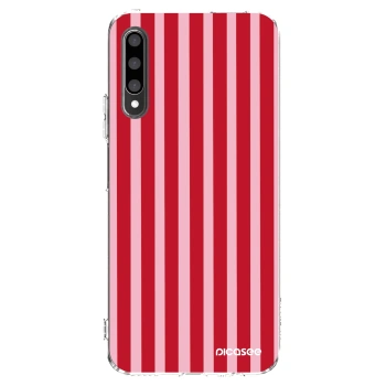 Picasee silikonska prozirna maskica za Honor 9X Pro - Lines red