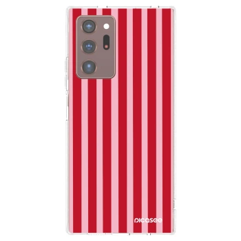 Picasee silikonska prozirna maskica za Samsung Galaxy Note 20 Ultra - Lines red