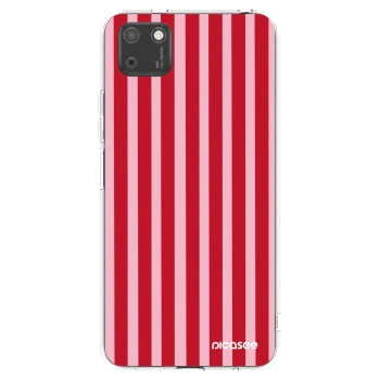Picasee silikonska prozirna maskica za Huawei Y5P - Lines red