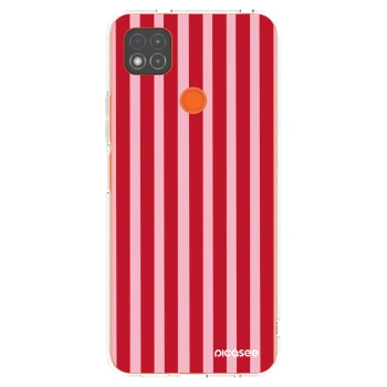 Picasee silikonska prozirna maskica za Xiaomi Redmi 9C - Lines red