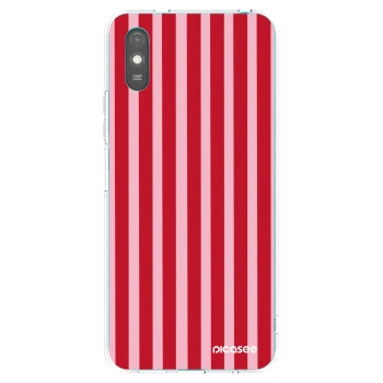 Picasee silikonska prozirna maskica za Xiaomi Redmi 9A - Lines red