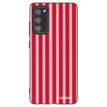 Picasee crna silikonska maskica za Samsung Galaxy S20 FE - Lines red