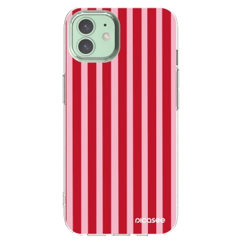 Picasee silikonska prozirna maskica za Apple iPhone 12 Pro - Lines red