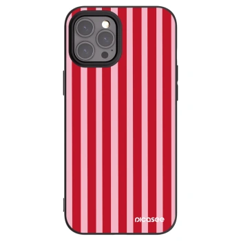 Picasee crna silikonska maskica za Apple iPhone 12 Pro Max - Lines red
