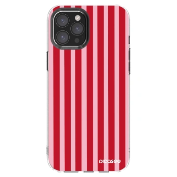 Picasee silikonska prozirna maskica za Apple iPhone 12 Pro Max - Lines red