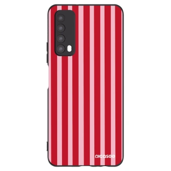 Picasee crna silikonska maskica za Huawei P Smart 2021 - Lines red