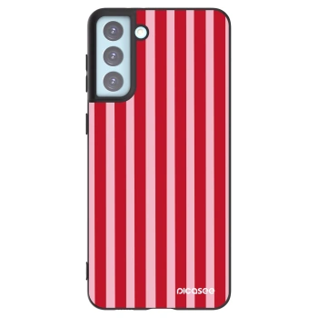 Picasee crna silikonska maskica za Samsung Galaxy S21+ 5G G996F - Lines red