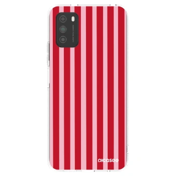 Picasee silikonska prozirna maskica za Xiaomi Poco M3 - Lines red