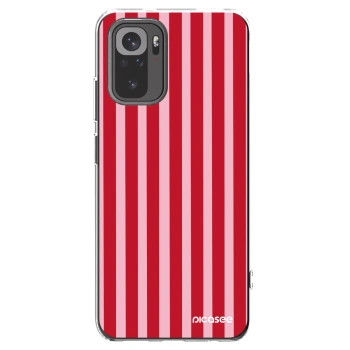 Picasee silikonska prozirna maskica za Xiaomi Redmi Note 10 - Lines red