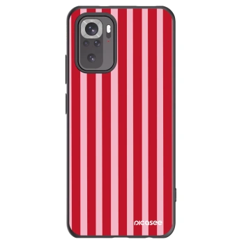 Picasee crna silikonska maskica za Xiaomi Redmi Note 10 - Lines red