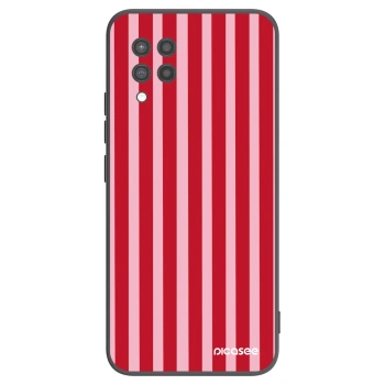 Picasee crna silikonska maskica za Samsung Galaxy A42 A426B - Lines red